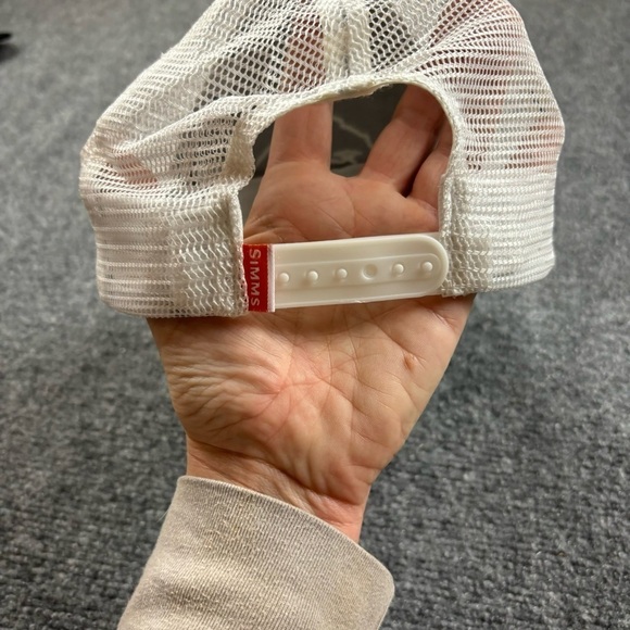 SIMMS Camo American flag Fish Trucker Baseball Cap SnapBack Hat One Size fits - Picture 8 of 8